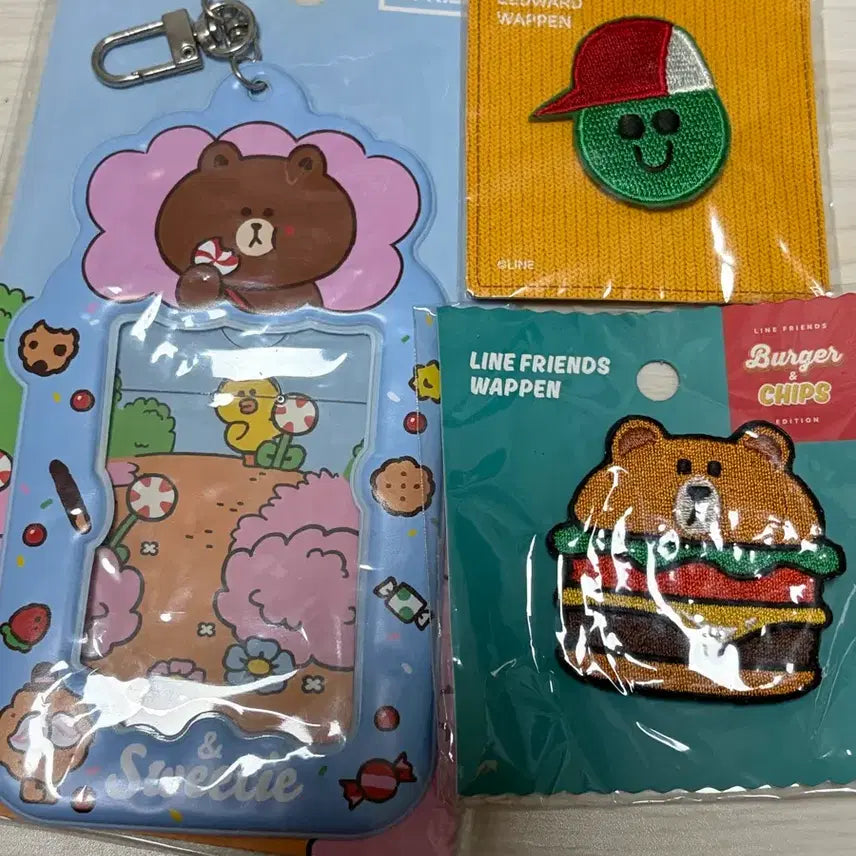 [BUNJANG] Line Friends Photocard Keyring Wappen / 라인프렌즈 포토카드키링 와펜