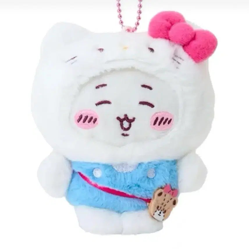 [BUNJANG] Cheekawa Nagano Hello Kitty Collaboration Keyring Mascot / 먼작귀 치이카와 나가노 헬로키티 콜라보 키링 마스코트 단순전시 새상품