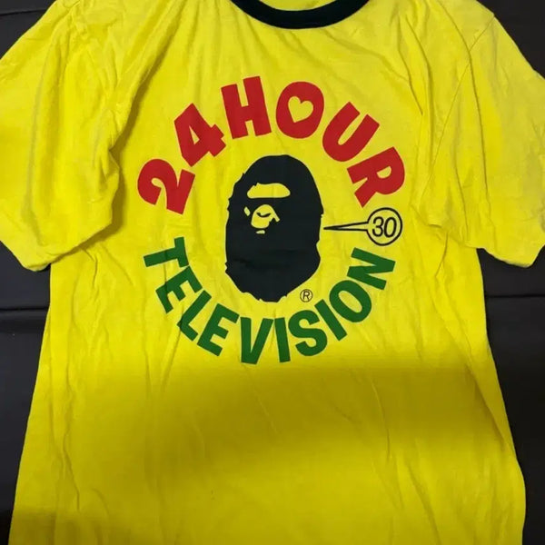 [BUNJANG] BAPE Yellow Vintage T-Shirt / 베이프 옐로우 노랑 빈티지 반팔티 대장급 희귀