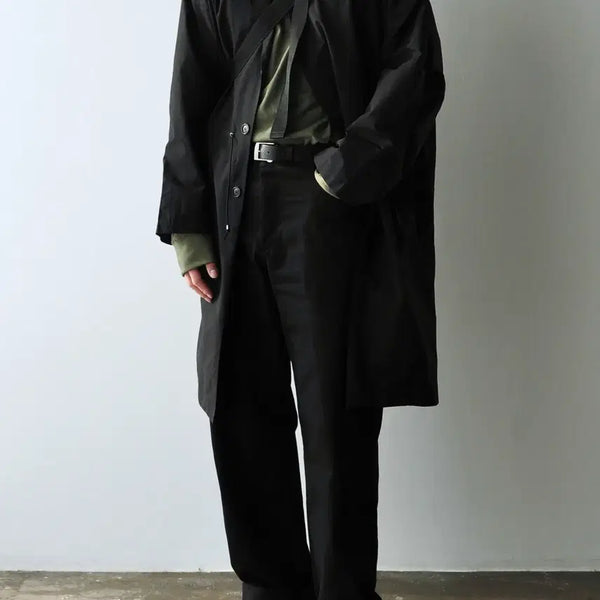 [BUNJANG] siiio Black Rolled-Up Cotton Pants (L) / [L] siiiio 블랙 롤업 코튼 팬츠