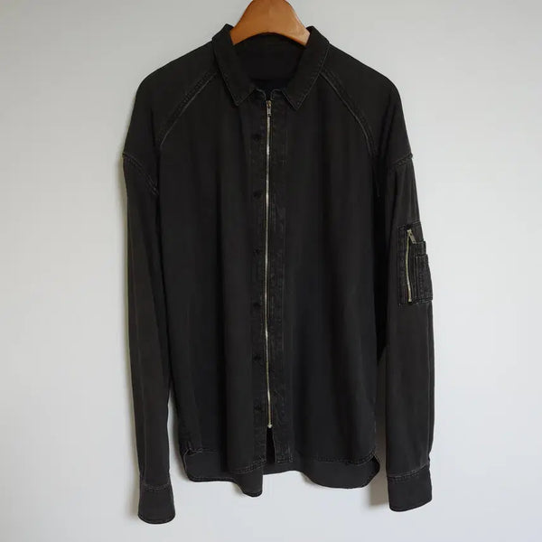 [BUNJANG] Juun.J Men's Zip-Up Denim Jacket MA-1 Blouson / [46] 준지 데님 흑청 남성 집업 자켓 남자 MA-1 단추 마원 셔츠 JC9364P045
