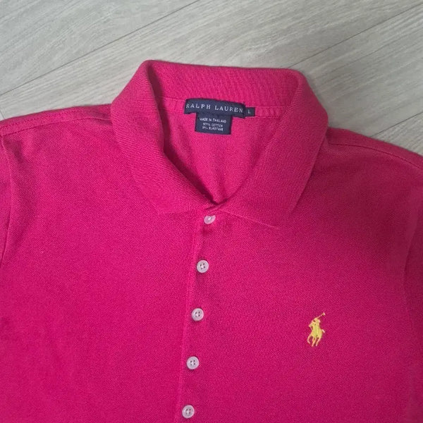 [BUNJANG] Polo Ralph Lauren Pink Short Sleeve Polo Shirt L / 폴로 랄프로렌 핑크 반팔 카라티 L