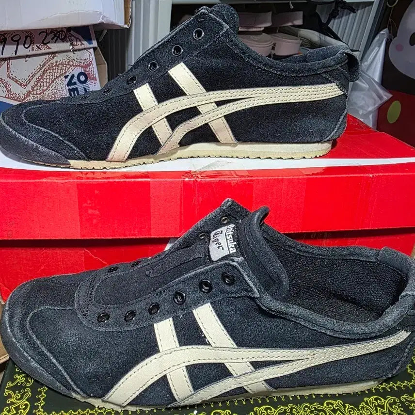 [BUNJANG] Onitsuka Tiger Mexico 66 Slip-On Black Suede / 오니츠카 타이거 멕시코66 슬립온 블랙 스웨이드 245
