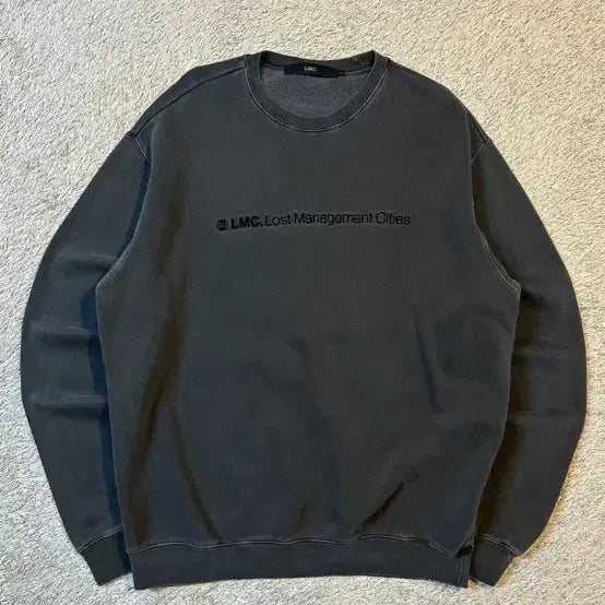 [BUNJANG] LMC Pigment Sweatshirt Black / LMC 피그먼트 맨투맨