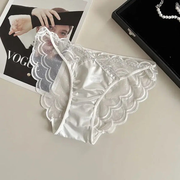 [BUNJANG] Silk Lace Panty / + 스타킹 + 실크 헴 레이스 팬티 중고