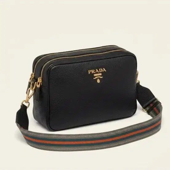 [BUNJANG] Prada Vitello Daino Leather Double Zipper Crossbody Bag / 프라다 더블지퍼 크로스백