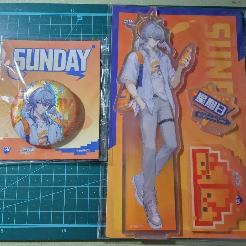 [BUNJANG] Honkai: Star Rail Sunday Acrylic Stand & Can Badge Set / 붕괴 스타레일 환타 콜라보 선데이 아크릴 스탠드+캔뱃지 세트