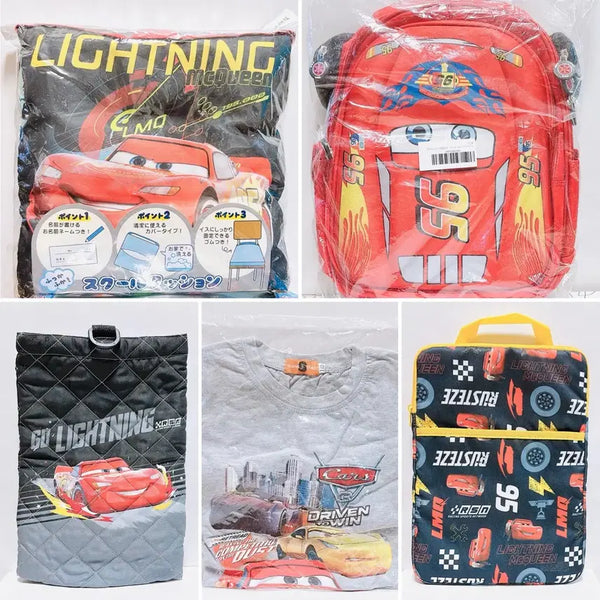 [BUNJANG] Disney Pixar Cars Lightning McQueen 5-Piece Set with Backpack / 디즈니 카 팩백 포함 5종 세트 팝니다