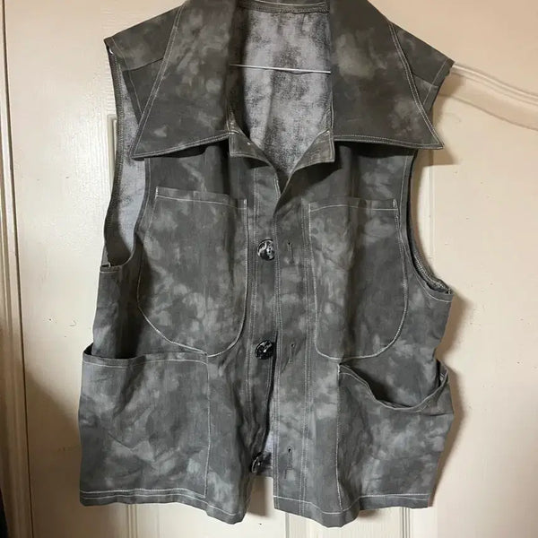 [BUNJANG] Tie-Dye Sleeveless Vest / 타이 다이 패턴 민소매 조끼