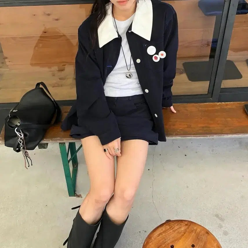 [BUNJANG] Dewill Whoisshe Stitch Jacket Skirt Set / 드윌 whoisshe 후이즈쉬 스티치 자켓 스커트 세트 셋업