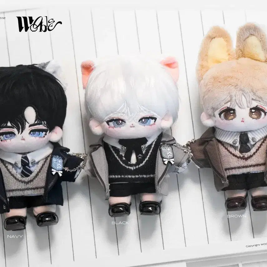 [BUNJANG] 10cm Doll Clothes Cotton College Brown Beige Non-Attribute Plush Doll Clothes / 10cm 인형옷 우블 코튼컬리지 코컬 브라운 베이지 무속성 솜인형 누이옷