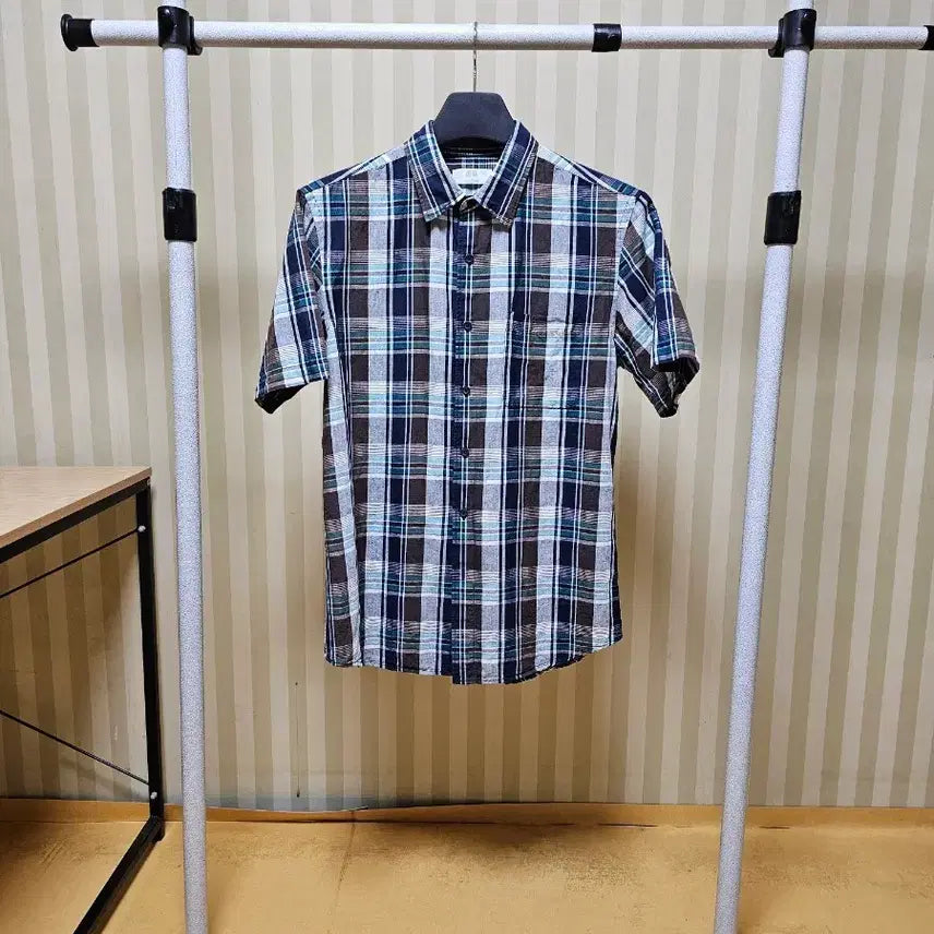 [BUNJANG] Uniqlo Linen Multi Check Shirt / 유니클로 셔츠 린넨 L