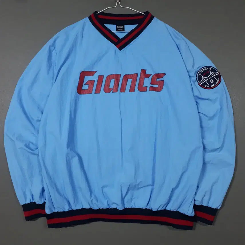 [BUNJANG] Lotte Giants Busan Nylon Windbreaker Warm-up Jacket (2XL) / 2XL (110) 롯데 자이언츠 바다 부산 긴팔 나일론 웜업 바람막이