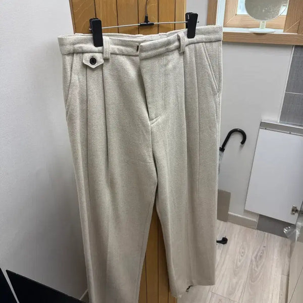 [BUNJANG] STU Two-Tuck Wool Slacks Pants (L) / STU 투턱 울 슬랙스 팬츠(L)