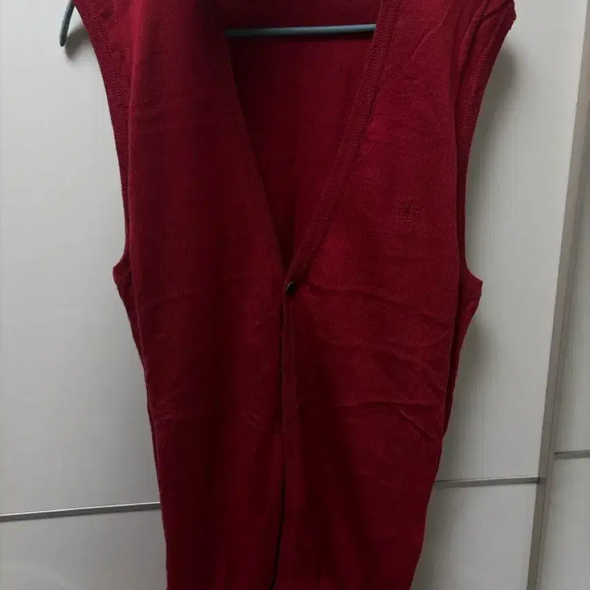 [BUNJANG] Daks Red Knit Vest / 닥스 레드 니트 조끼