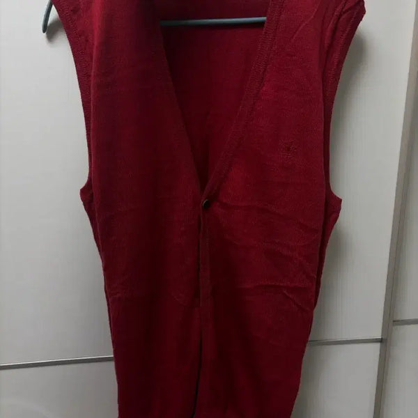 [BUNJANG] Daks Red Knit Vest / 닥스 레드 니트 조끼