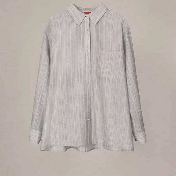 [BUNJANG] Overdue Flare Oversized Shirt Grey / 오버듀플레어 셔츠 그레이