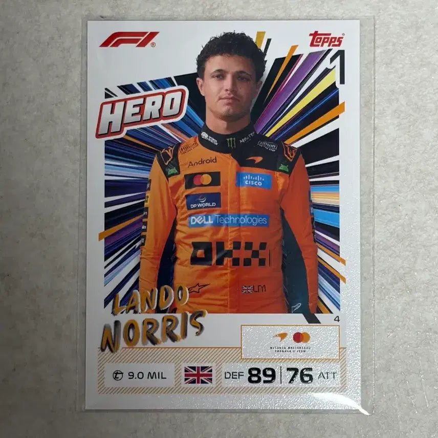 [BUNJANG] Lando Norris 2026 F1 Turbo Attax Card / 란도 노리스 2026 F1 터보어택 탑스 카드