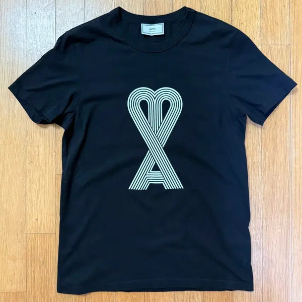 [BUNJANG] AMI Graphic Logo Short Sleeve T-Shirt Black / 아미(AMI) 그래픽 로고 반팔