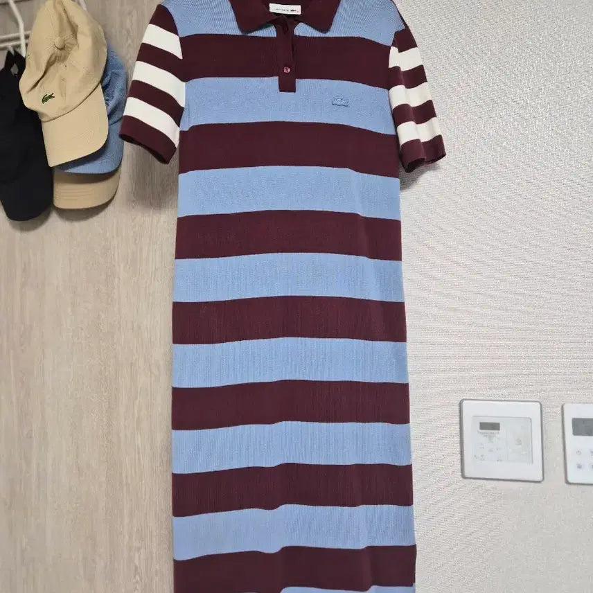 [BUNJANG] Lacoste Striped Knit Dress / 라코스테 스트라이프 니트 원피스