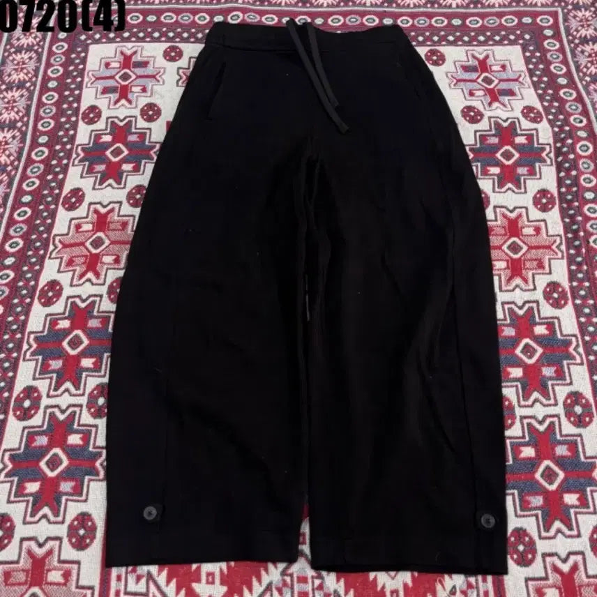 [BUNJANG] Uniqlo Black Wide Banding Pants / 유니클로 블랙 와이드 밴딩 팬츠 0720
