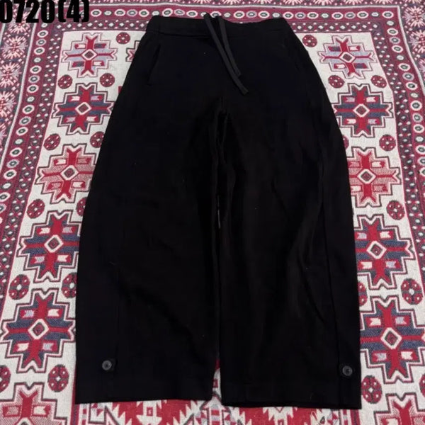 [BUNJANG] Uniqlo Black Wide Banding Pants / 유니클로 블랙 와이드 밴딩 팬츠 0720