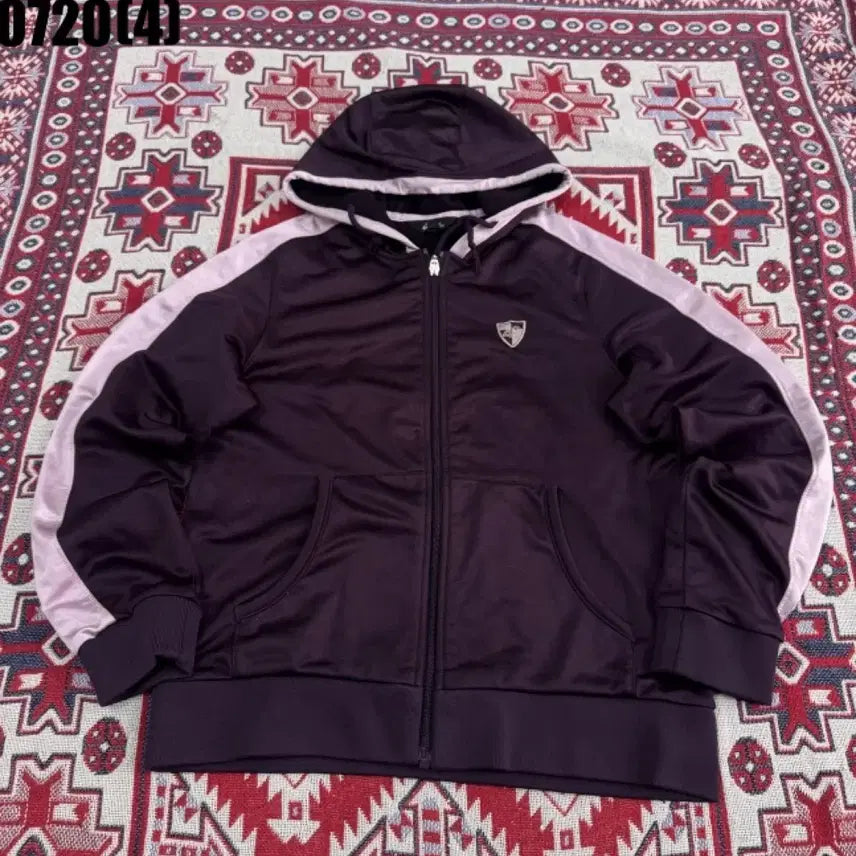 [BUNJANG] ASICS Dark Purple Hooded Training Jumper / 아식스 후드 집업 트레이닝 점퍼 다크퍼플 0720