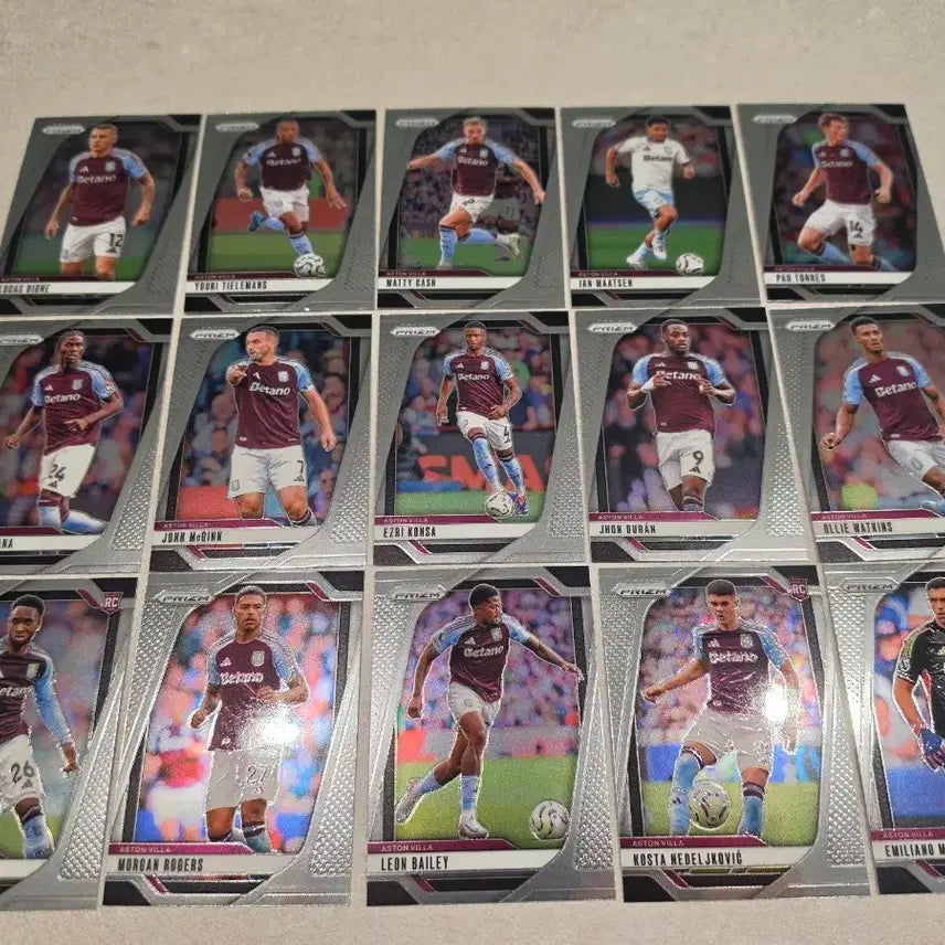 [BUNJANG] 24-25 Panini Prizm Aston Villa Base Set Football Cards / 24-25 파니니 프리즘 아스톤빌라 베이스랏 판매합니다