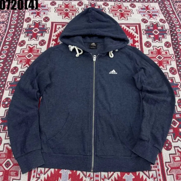 [BUNJANG] Adidas Navy Hooded Zip-Up Jacket / 아디다스 후드 집업 네이비 0720