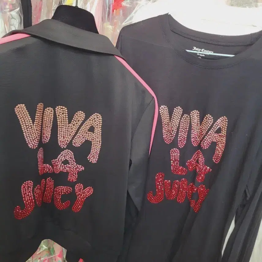 [BUNJANG] Juicy Couture Viva Juicy T-Shirt Set / 쥬시 꾸뛰르 비바라쥬시 티셔츠 2종