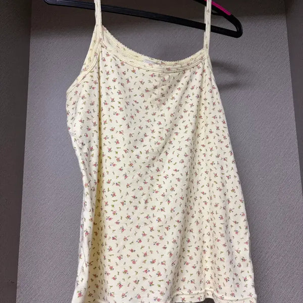[BUNJANG] Vintage Floral Camisole Mori Girl Style / 플라워 잔꽃 나시 빈티지 하구미 모리걸 코코모리 와이즈걸 카라하나 스즈코 선가든파티