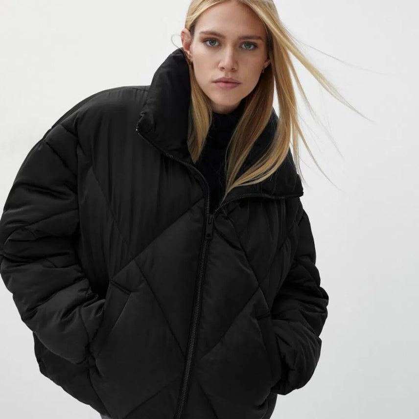[BUNJANG] Massimo Dutti Turtle Neck Quilted Padded Jacket S / 마시모두띠 터틀넥 퀼팅 패딩 자켓 S