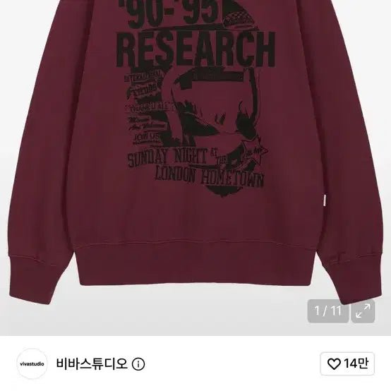 [BUNJANG] Vivastudio Sweatshirt / [L] 비바스튜디오 맨투맨