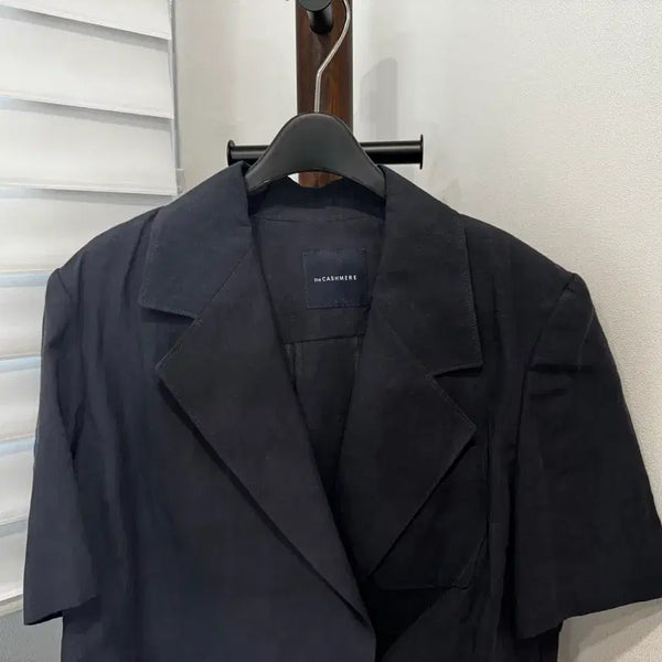[BUNJANG] The Cashmere Linen Short-Sleeve Cropped Jacket / 더캐시미어 린넨 반팔 크롭 자켓