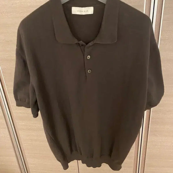 [BUNJANG] Union Blue Comfort Polo Knit Mud XL / 유니온블루 폴로니트 머드 xl