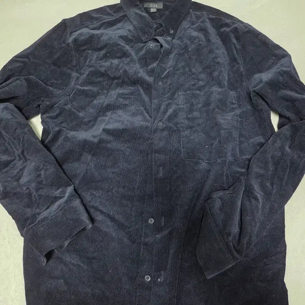 [BUNJANG] COS Oversized Corduroy Button-Down Shirt Navy / COS(코스) 오버핏 코듀로이 버튼다운 셔츠 (네이비)