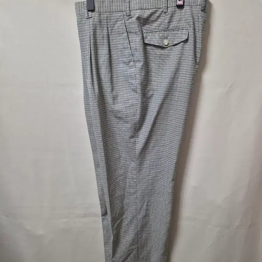 [BUNJANG] Men's Check Pattern Summer Pants (37-inch) / 체크 패턴 여름 남자 바지 37인지