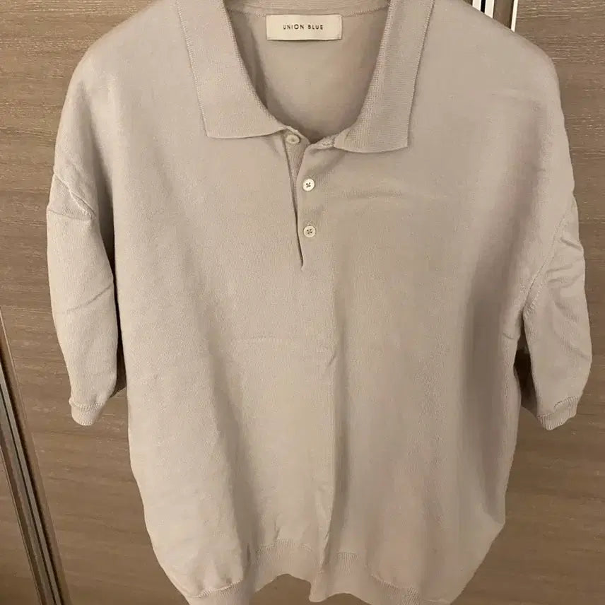 [BUNJANG] Union Blue Hard Twist Comfort Polo Knit Lavender Grey XL / 유니온블루 폴로니트 라벤더그레이 xl