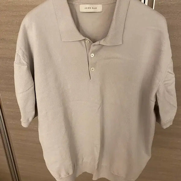 [BUNJANG] Union Blue Hard Twist Comfort Polo Knit Lavender Grey XL / 유니온블루 폴로니트 라벤더그레이 xl