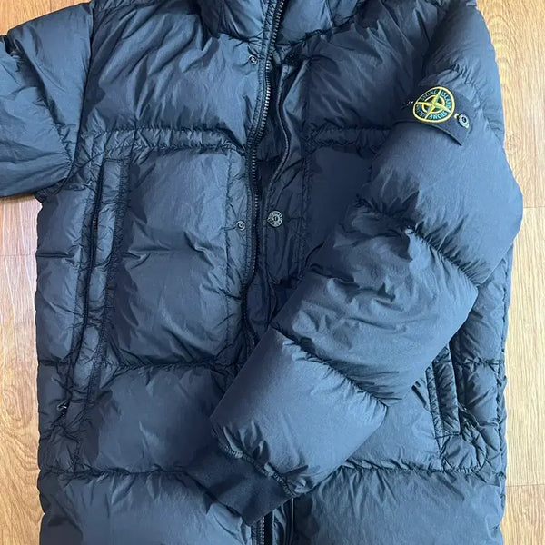 [BUNJANG] Stone Island Crinkle Reps Padded Jacket L Black / 스톤아일랜드 크링클랩스 패딩 L (검정)