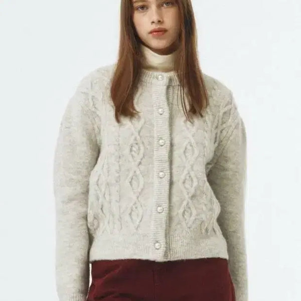 [BUNJANG] Vocavaca Melange Cable Cardigan / 보카바카 멜란지 케이블 가디건