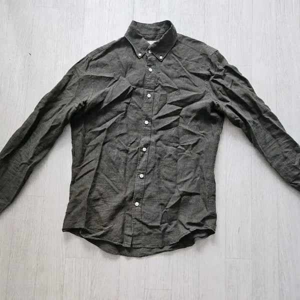 [BUNJANG] Beanpole Linen Shirt - Khaki / 빈폴 린넨 셔츠 - M