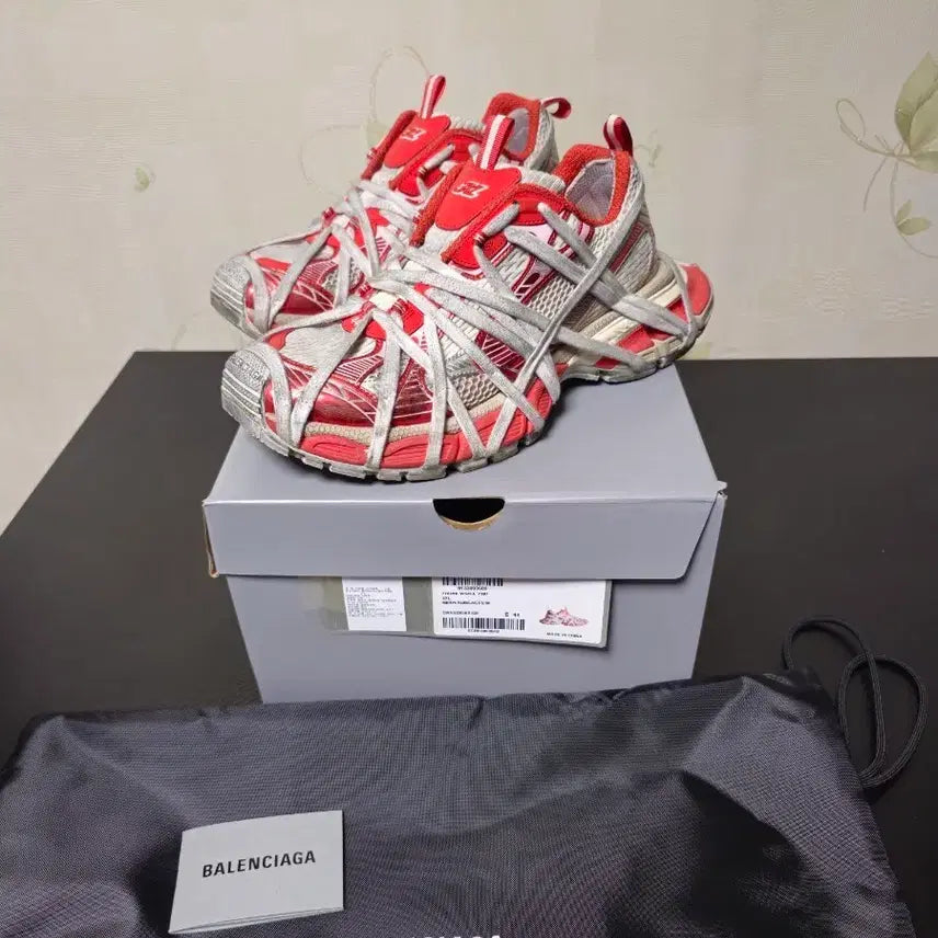 [BUNJANG] Balenciaga 3XL Extreme Lace Orange Beige Sneakers Size 44 / 발렌시아가 3XL 익스트림 레이스 오렌지 베이지 44