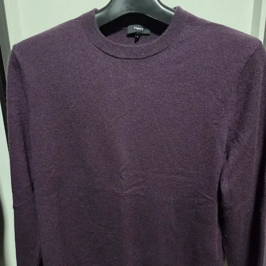 [BUNJANG] Theory Pure Cashmere Knit Dark Purple M / 띠어리 퓨어 캐시미어 니트 퍼플