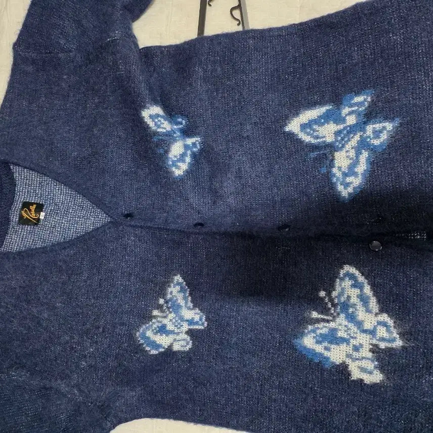 [BUNJANG] Needles x END Mohair Cardigan Indigo Wash / 니들스 x 엔드 모헤어 가디건 인디고 워시