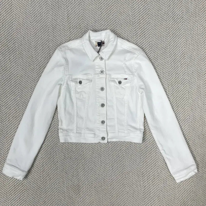 [BUNJANG] Tommy Hilfiger Denim Women's White Denim Jacket XS / 타미 힐피거 데님 여성 화이트 데님 재킷 XS