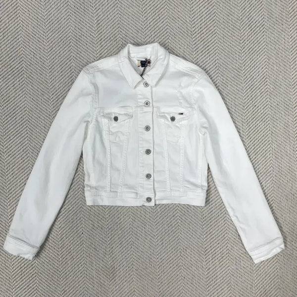 [BUNJANG] Tommy Hilfiger Denim Women's White Denim Jacket XS / 타미 힐피거 데님 여성 화이트 데님 재킷 XS