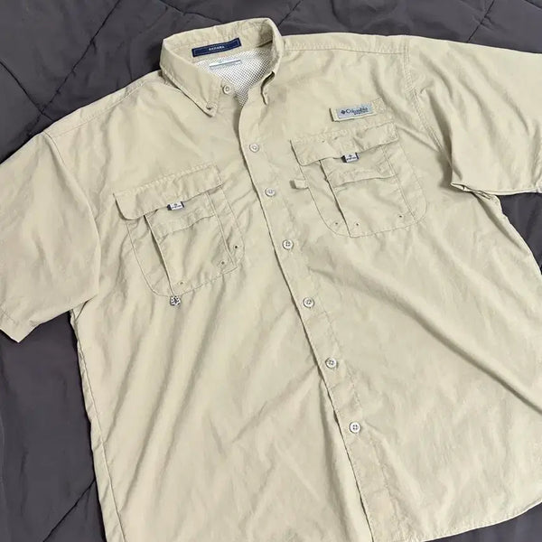 [BUNJANG] Columbia Sportswear Fishing Utility Pocket Short Sleeve Shirt Large / 컬럼비아 피싱셔츠 반팔 유틸리니 포켓 셔츠 라지
