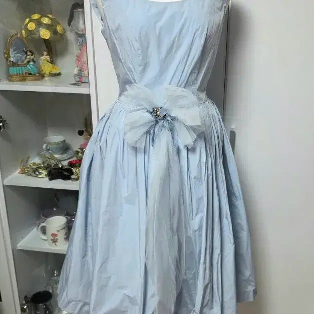 [BUNJANG] S Blanc Sky Blue Dress / S blanc 에스 블랑 스카이블루 원피스 미사용