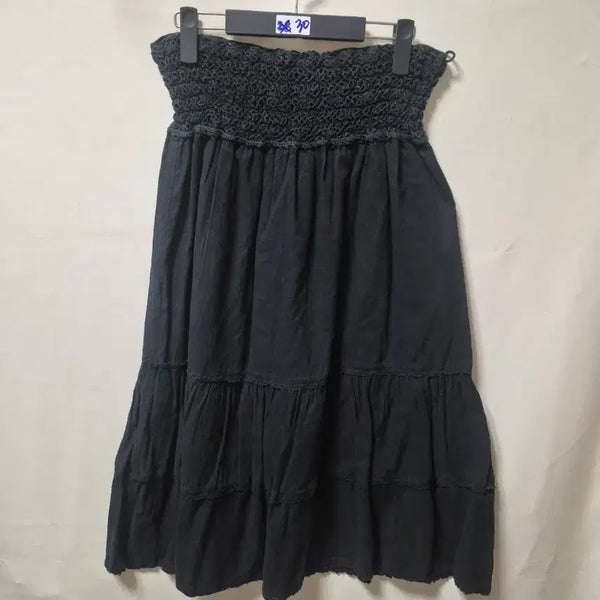 [BUNJANG] Black Tiered Long Skirt / 블랙 캉캉 롱 스커트30인지